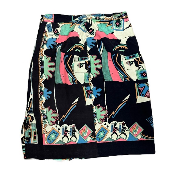 Vintage Dresses & Skirts - Vintage BB Studio Neon Aztec Patterned Pencil Skirt